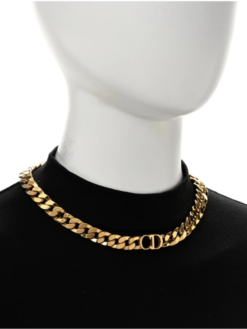 CHRISTIAN DIOR Danseuse Etoile Chain Choker Necklace Gold - Picture 3 of 17